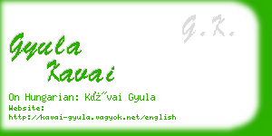 gyula kavai business card